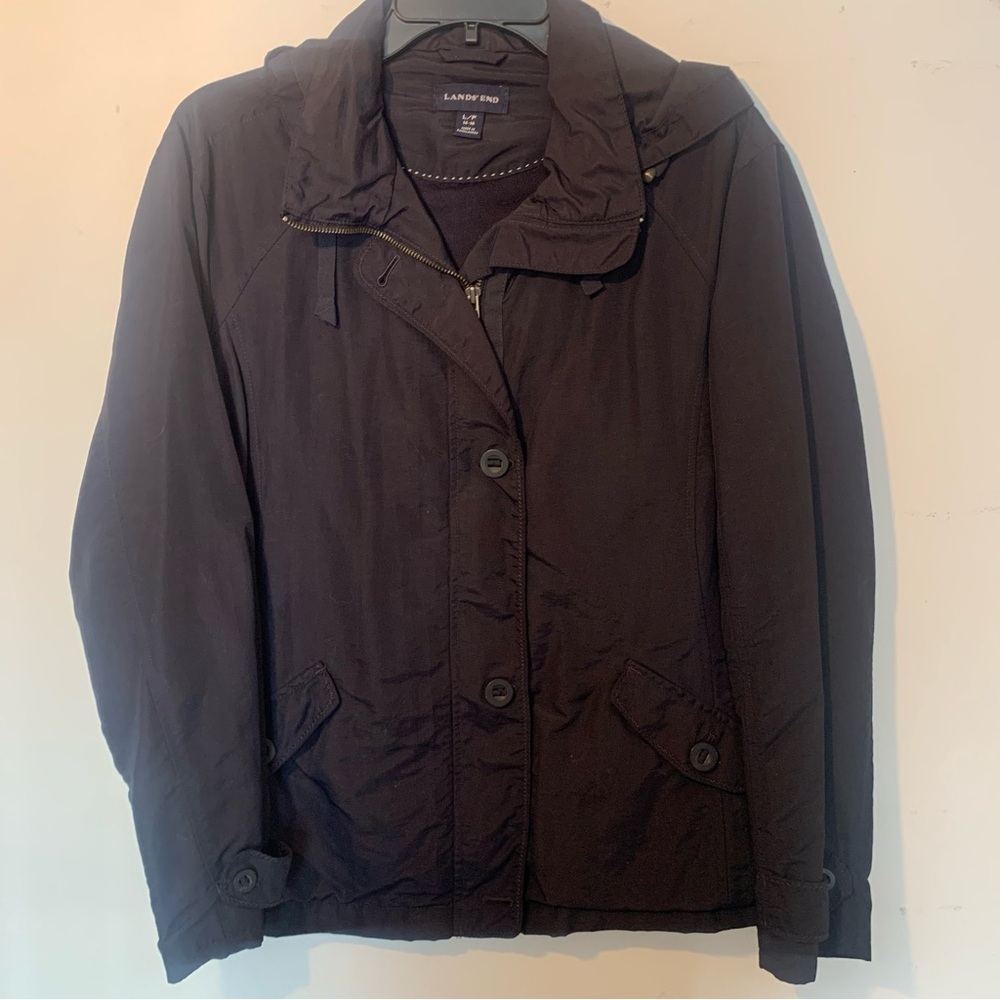 Lands End Navy Blue Jacket Women’s Size PL